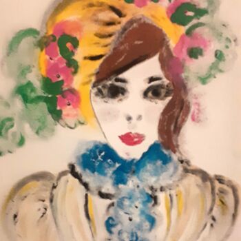 Pittura intitolato "dame" da Michelle Mata, Opera d'arte originale, Acrilico