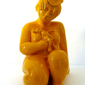 Sculptuur getiteld "Sculpture femme Amo…" door Michelle Peyre (Mimi), Origineel Kunstwerk, Hars