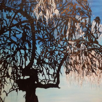 Painting titled "The Lady In The Tree" by Michelle Soden-Gilkes, Original Artwork, Acrylic