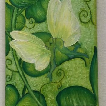 Painting titled "Pea Vine" by Michelle Soden-Gilkes, Original Artwork, Oil