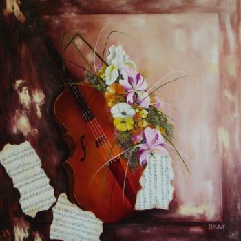 Картина под названием "Musiques et Parfums" - Michelle Millot, Подлинное произведение искусства