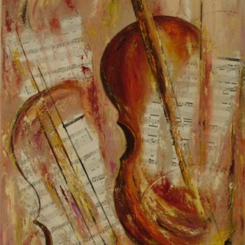 Pittura intitolato "Un air de jazz" da Michelle Millot, Opera d'arte originale, Olio
