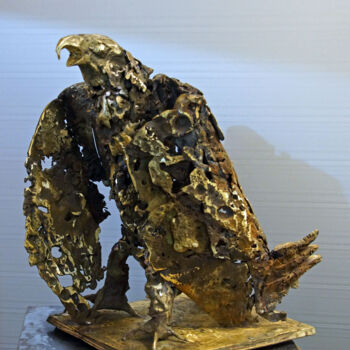 Sculptuur getiteld "aigle" door Michel Neuville, Origineel Kunstwerk, Bronzen