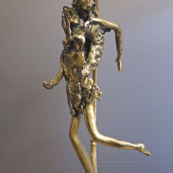 Скульптура под названием "Hommage à Peynet" - Michel Neuville, Подлинное произведение искусства, Бронза