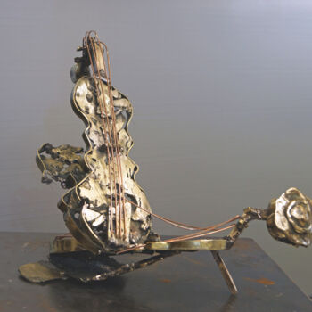 Sculptuur getiteld "Fin de Concert" door Michel Neuville, Origineel Kunstwerk, Bronzen