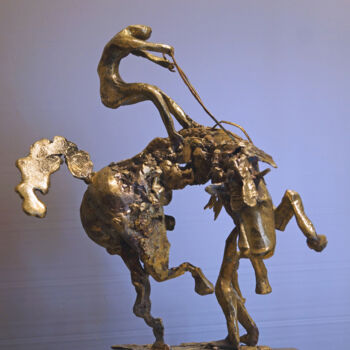 Sculpture titled "Dressage" by Michel Neuville, Original Artwork, Bronze