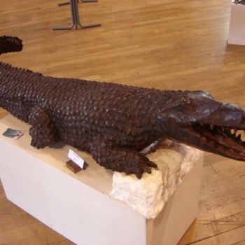 Escultura titulada "crocodile" por Michel Neuville, Obra de arte original