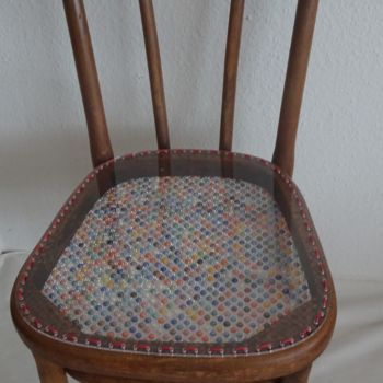Artisanat intitulée "chaise demi-boule e…" par Michel Pittet, Œuvre d'art originale