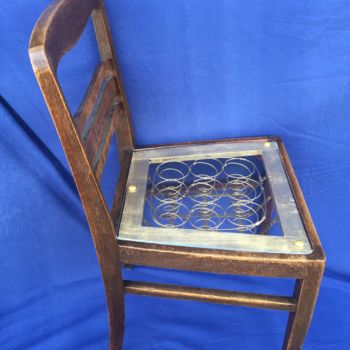 Artisanat intitulée "chaise ressort" par Michel Pittet, Œuvre d'art originale
