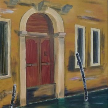 Pintura intitulada "porte palais veniti…" por Michel Salvigni, Obras de arte originais
