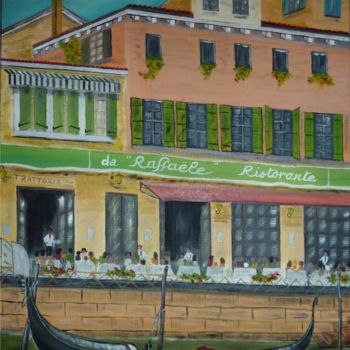 Painting titled "ristorante da Rafae…" by Michel Salvigni, Original Artwork