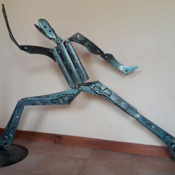 Sculpture titled "Gladiateur" by Michel Sidobre, Original Artwork, Metals