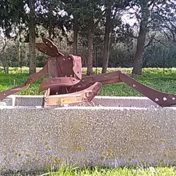 Sculpture intitulée "Le gaulois mourant" par Michel Sidobre, Œuvre d'art originale, Métaux