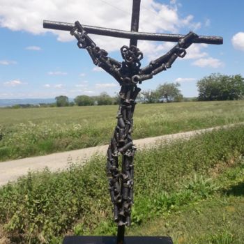Sculpture intitulée "Christ" par Michel Sidobre, Œuvre d'art originale, Métaux