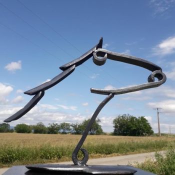 Sculpture titled "La course" by Michel Sidobre, Original Artwork, Metals