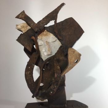 Sculpture intitulée "Enfermé" par Michel Sidobre, Œuvre d'art originale, Métaux