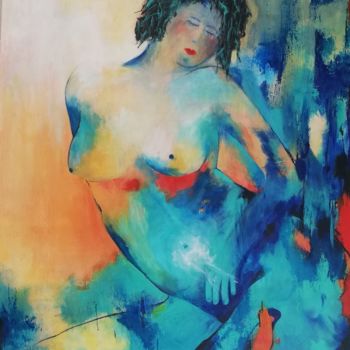 Картина под названием "Sois belle et tais…" - Joelle Michenet, Подлинное произведение искусства, Акрил