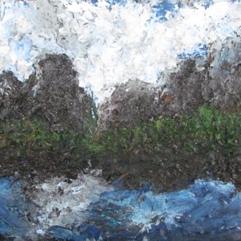 Pintura intitulada "Omaggio alle Nuvole" por Michele Principato Trosso, Obras de arte originais, encáustico