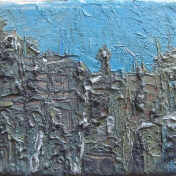 Painting titled "Senza titolo 1" by Michele Principato Trosso, Original Artwork, Oil Mounted on Wood Stretcher frame