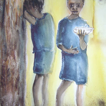 绘画 标题为“"A votre bon coeur.…” 由Mireille Dubois-Vanhove, 原创艺术品, 油