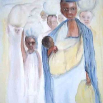 Pintura titulada ""ses seules richess…" por Mireille Dubois-Vanhove, Obra de arte original, Oleo