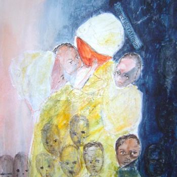 绘画 标题为“Appel de l'Afrique” 由Mireille Dubois-Vanhove, 原创艺术品, 油