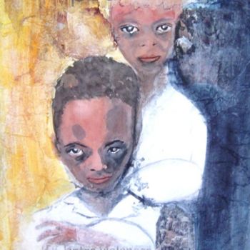 Pintura intitulada "Pour survivre, entr…" por Mireille Dubois-Vanhove, Obras de arte originais, Óleo