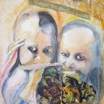 Pintura titulada "Toujours l'espoir r…" por Mireille Dubois-Vanhove, Obra de arte original, Oleo