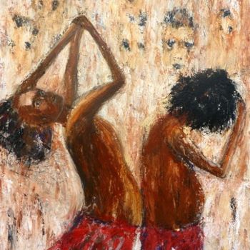 Peinture intitulée "Chagrin d'une disco…" par Mireille Dubois-Vanhove, Œuvre d'art originale, Huile