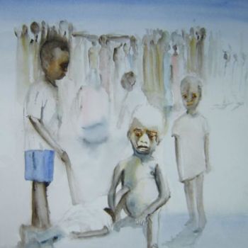 Pintura titulada "Les abandonnés" por Mireille Dubois-Vanhove, Obra de arte original, Oleo
