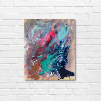 Painting titled "STELLA" by Mickael Besson, Original Artwork, Acrylic Mounted on Wood Stretcher frame
