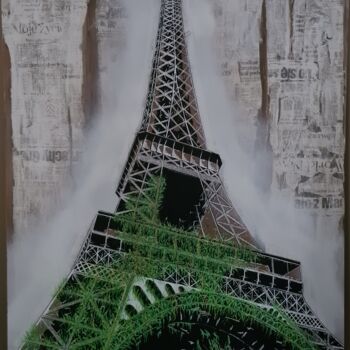 "" Tour Eiffel natur…" başlıklı Tablo Mickael Hert tarafından, Orijinal sanat, Sprey boya