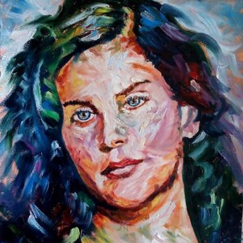 Painting titled "Lana del Rey" by Mika Vince, Original Artwork, Oil