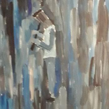 Painting titled "Le clarinettiste" by Mickael Brunier, Original Artwork, Acrylic
