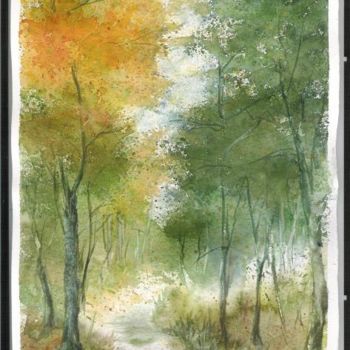 Malerei mit dem Titel "Forêt" von Mickael Thébault, Original-Kunstwerk