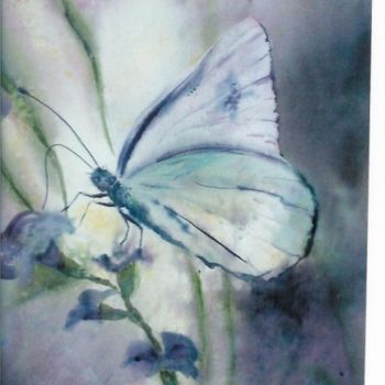 Painting titled "papillon" by Mickael Thébault, Original Artwork