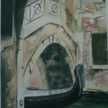 Painting titled "gondole" by Mickael Thébault, Original Artwork