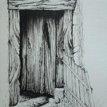 Drawing titled "laborde bergerie" by Mickael Thébault, Original Artwork