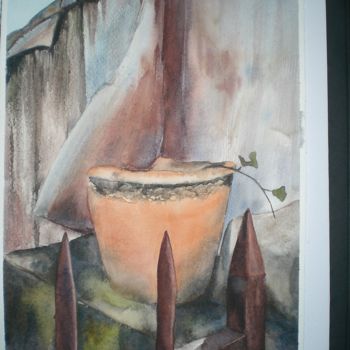Peinture intitulée "pot" par Mickael Thébault, Œuvre d'art originale