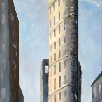 Pittura intitolato "New York, Flatiron" da Mickael Vadin, Opera d'arte originale, Acrilico
