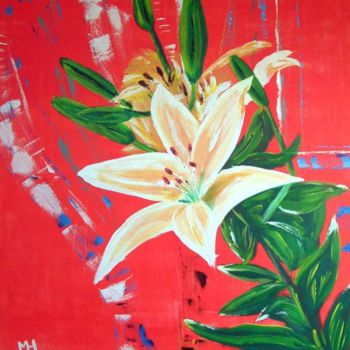 Painting titled "LILLYS" by Mick Hawkes, Original Artwork