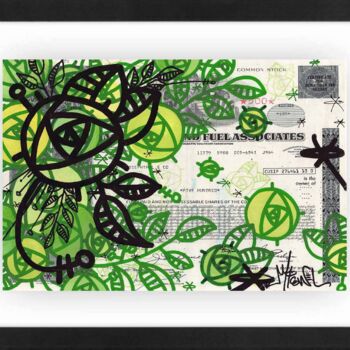 Peinture intitulée "Green Roses" par Micowel, Œuvre d'art originale, Acrylique
