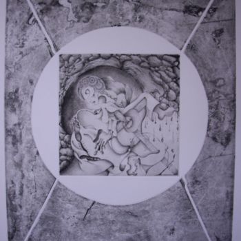 Gravures & estampes intitulée "l'age de rose" par Mictorn, Œuvre d'art originale, Gravure