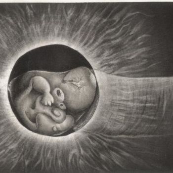 Εκτυπώσεις & Χαρακτικά με τίτλο "eclipse-toi" από Mictorn, Αυθεντικά έργα τέχνης, Χαρακτική
