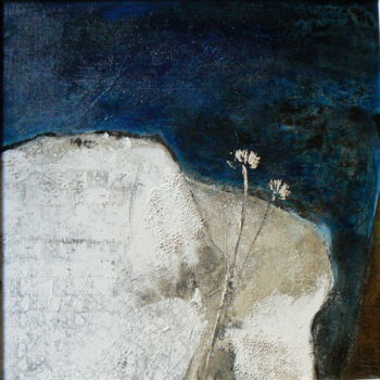 Painting titled "Rocher "le saut de…" by Michèle Genvrin, Original Artwork