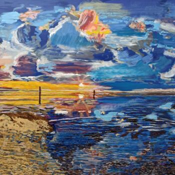 Картина под названием "Enjoy the colours o…" - Mieke Van Os, Подлинное произведение искусства, Масло Установлен на Алюминий