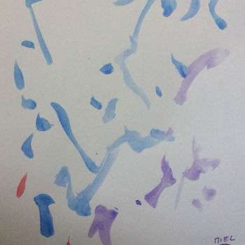 Peinture intitulée "Transmettre" par Miel, Œuvre d'art originale, Aquarelle