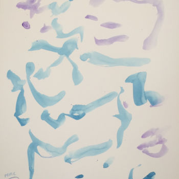 Painting titled "Message" by Miel, Original Artwork, Watercolor