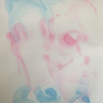 Peinture intitulée "ÊTRE" par Miel, Œuvre d'art originale, Aquarelle