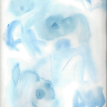 Peinture intitulée "La crypte" par Miel, Œuvre d'art originale, Aquarelle